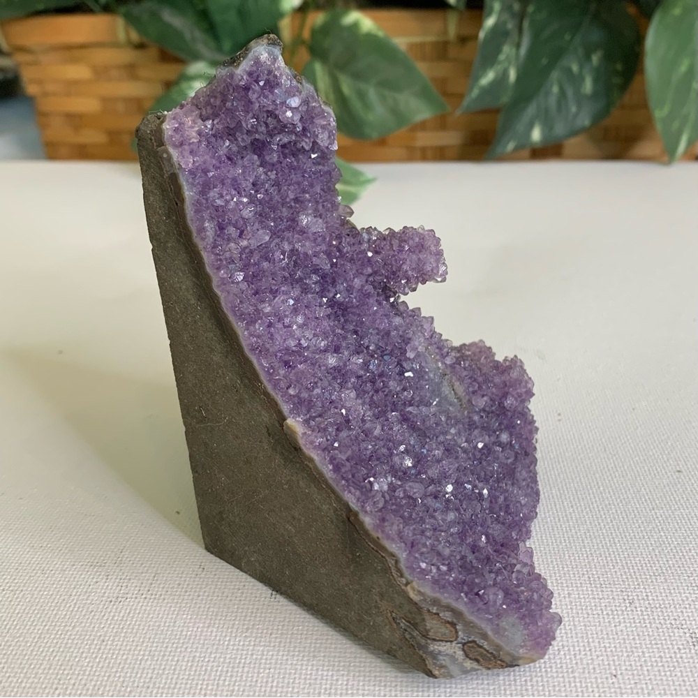 Large Purple Amethyst Crystal Cluster Geode Uruguay Cathedral Gemstone 4.75"x4.5 - Picture 7 of 16